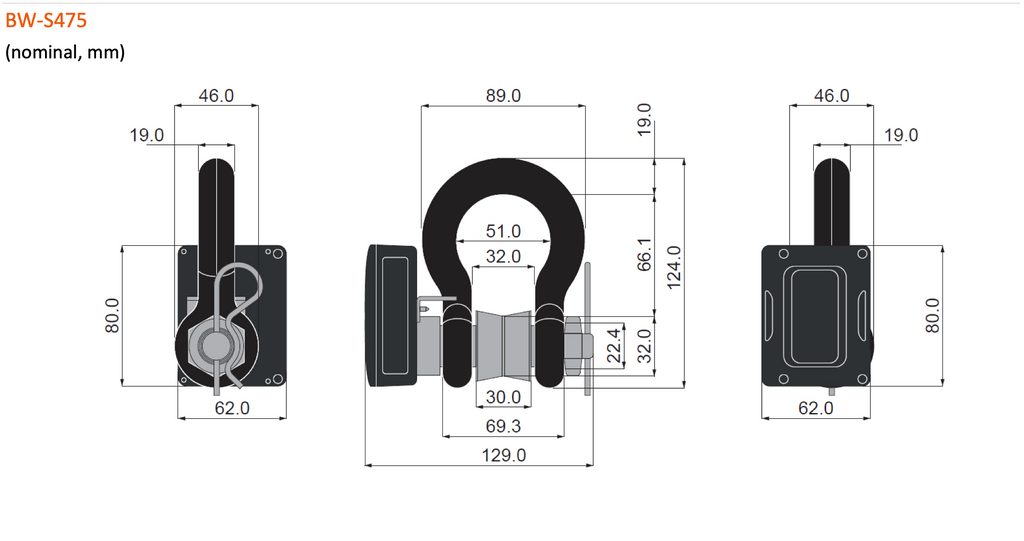 Broadweigh BW-S475 Dimensions
